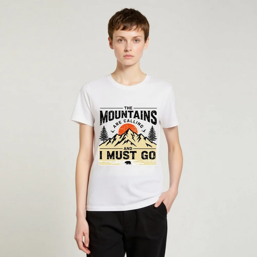 The Mountains Are Calling T-Shirt – Unisex Organic Cotton - Image 3