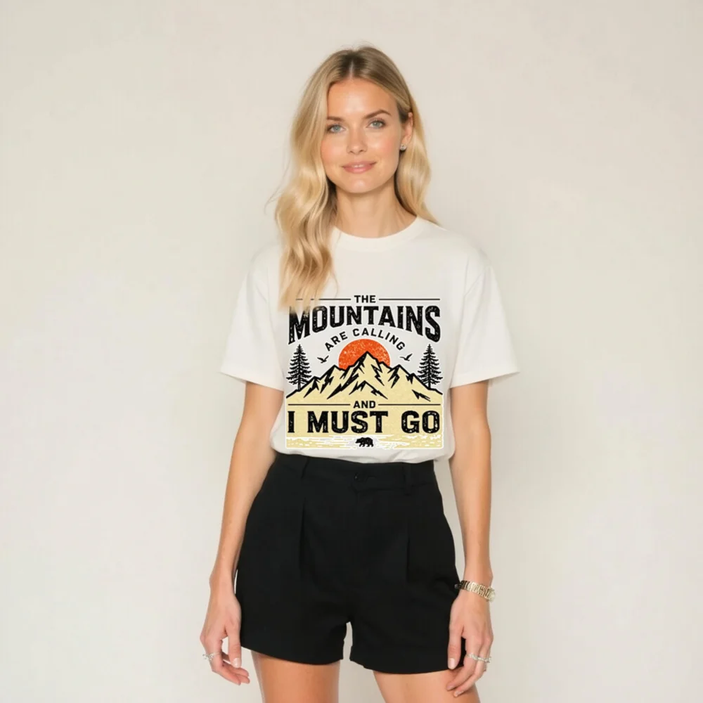 The Mountains Are Calling T-Shirt – Unisex Organic Cotton - Image 7