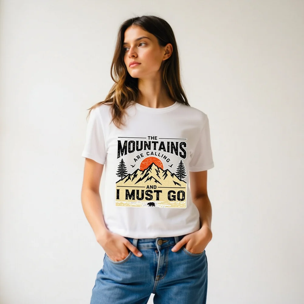 The Mountains Are Calling T-Shirt – Unisex Organic Cotton - Image 10