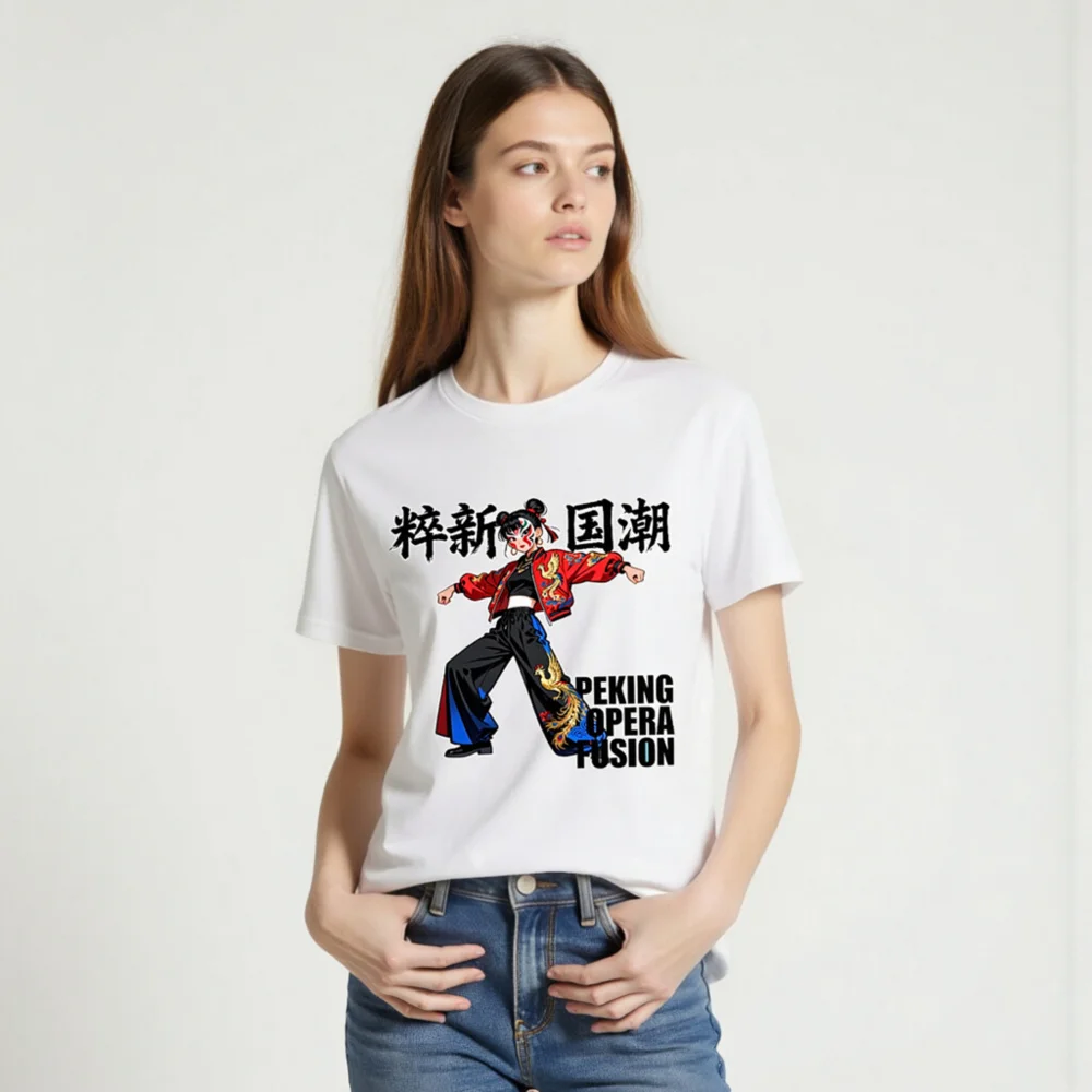 Unisex Organic Cotton T-Shirt – Peking Opera Fusion Graphic Tee - Image 2