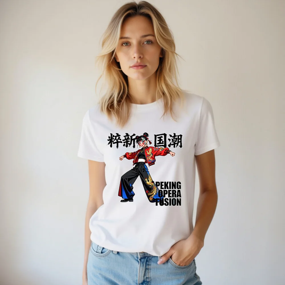 Unisex Organic Cotton T-Shirt – Peking Opera Fusion Graphic Tee - Image 5