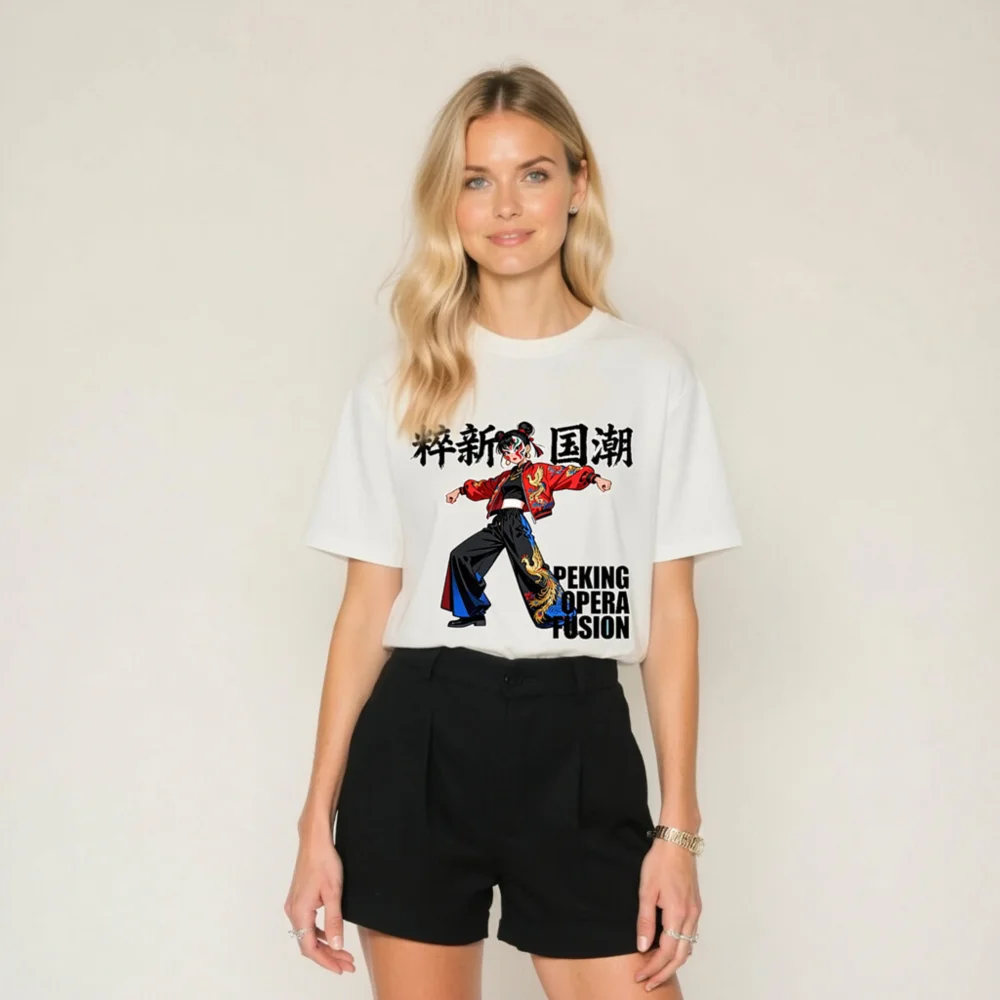 Unisex Organic Cotton T-Shirt – Peking Opera Fusion Graphic Tee - Image 6