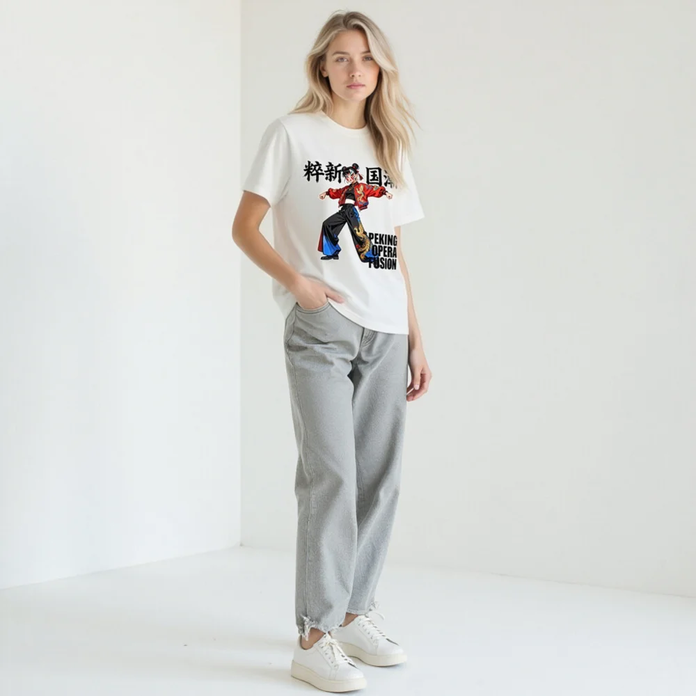 Unisex Organic Cotton T-Shirt – Peking Opera Fusion Graphic Tee - Image 11