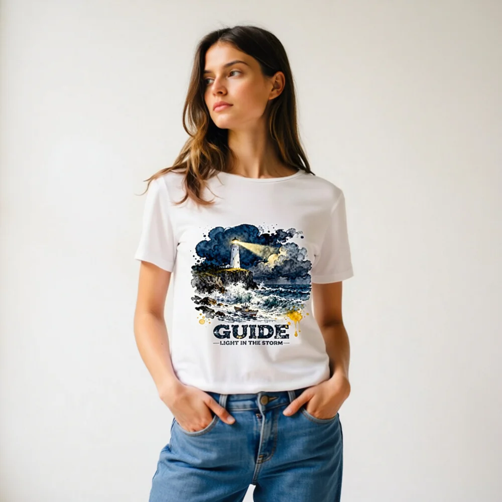 Guide Light in the Storm Unisex Organic Cotton T-Shirt - Image 10
