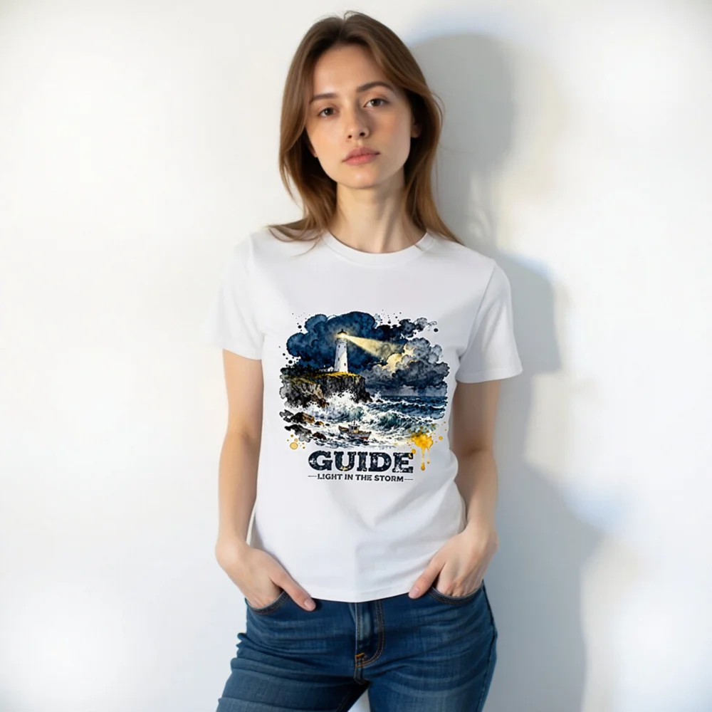Guide Light in the Storm Unisex Organic Cotton T-Shirt - Image 11