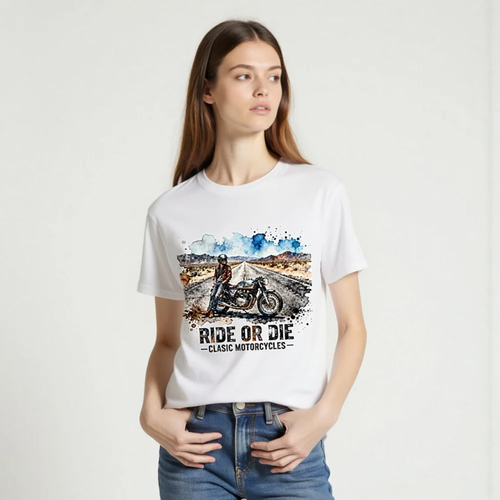 Ride or Die Classic Motorcycles T-Shirt – Unisex Organic Cotton - Image 2