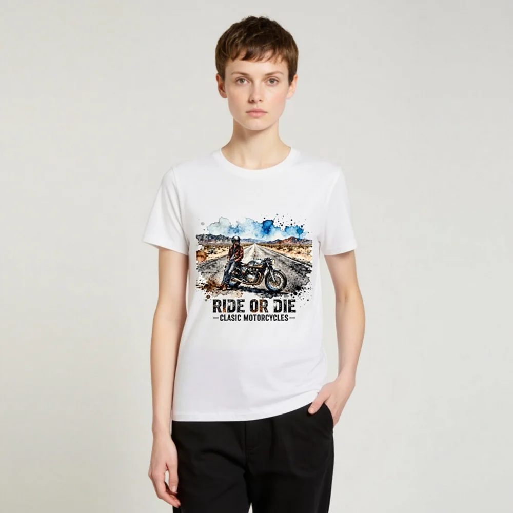 Ride or Die Classic Motorcycles T-Shirt – Unisex Organic Cotton - Image 3