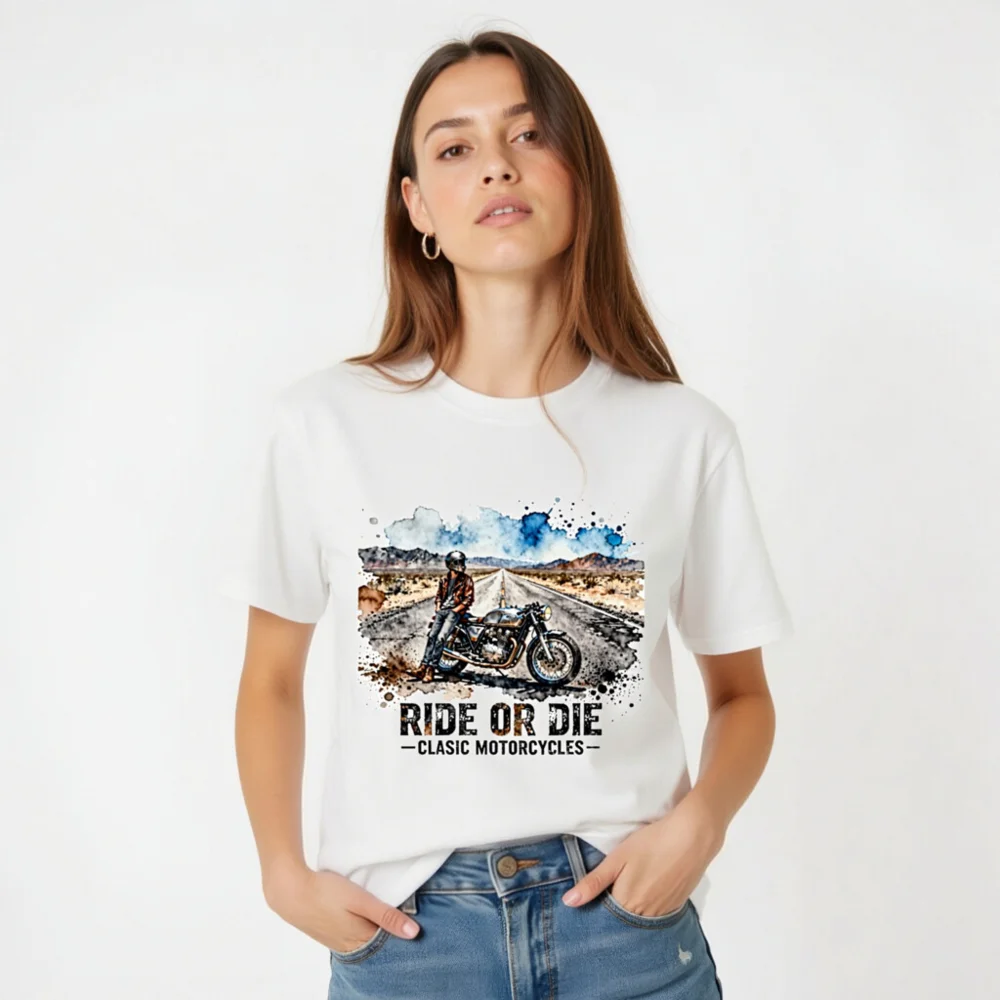 Ride or Die Classic Motorcycles T-Shirt – Unisex Organic Cotton - Image 4
