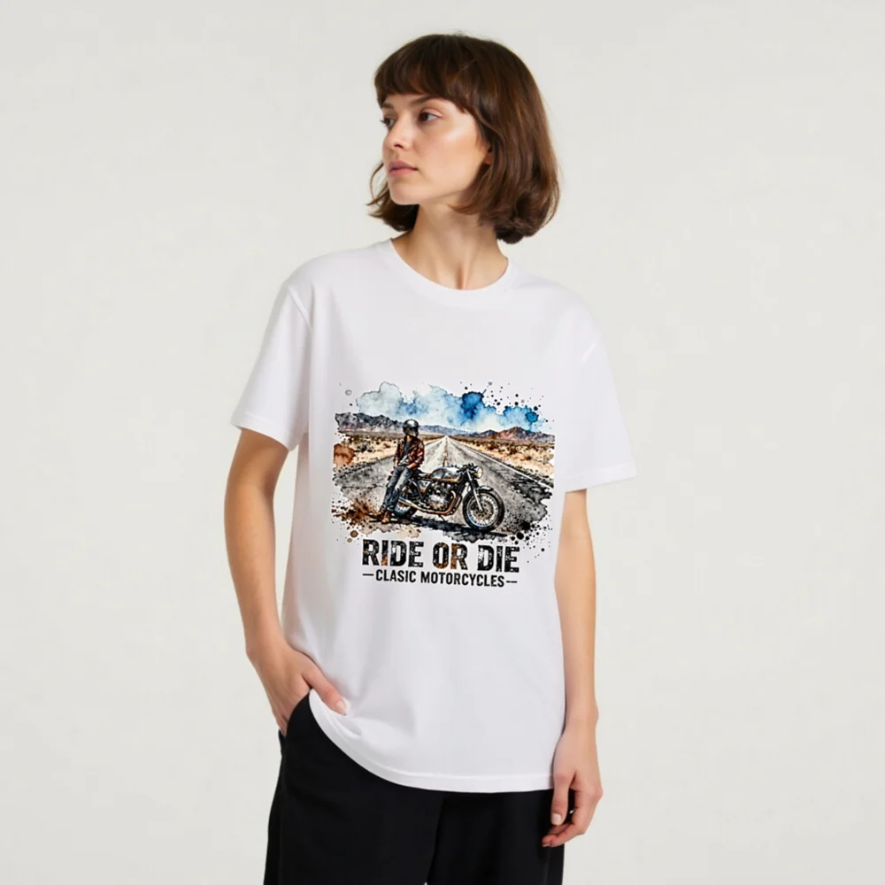 Ride or Die Classic Motorcycles T-Shirt – Unisex Organic Cotton - Image 8