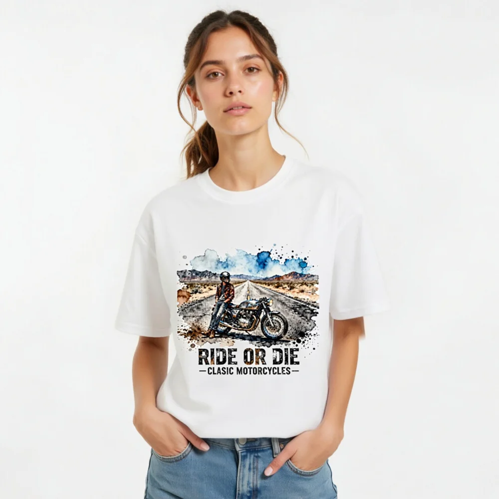 Ride or Die Classic Motorcycles T-Shirt – Unisex Organic Cotton - Image 9