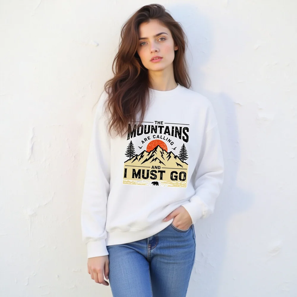 Mountains Are Calling Sweatshirt - Unisex Crewneck Graphic Pullover - Image 10