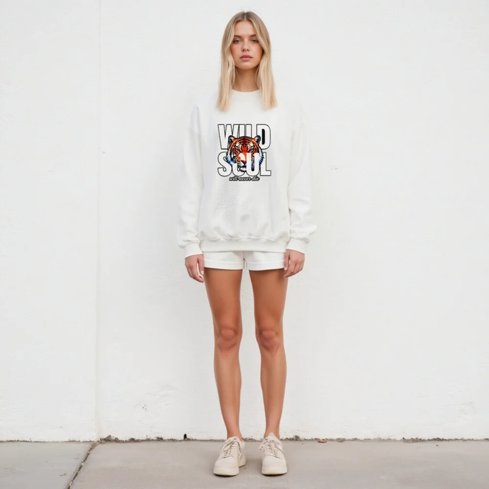 Wild Soul Tiger Graphic Sweatshirt - Unisex Crew Neck - Image 5