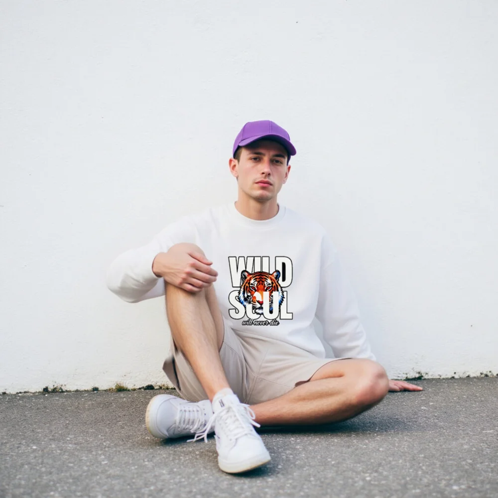 Wild Soul Tiger Graphic Sweatshirt - Unisex Crew Neck - Image 8