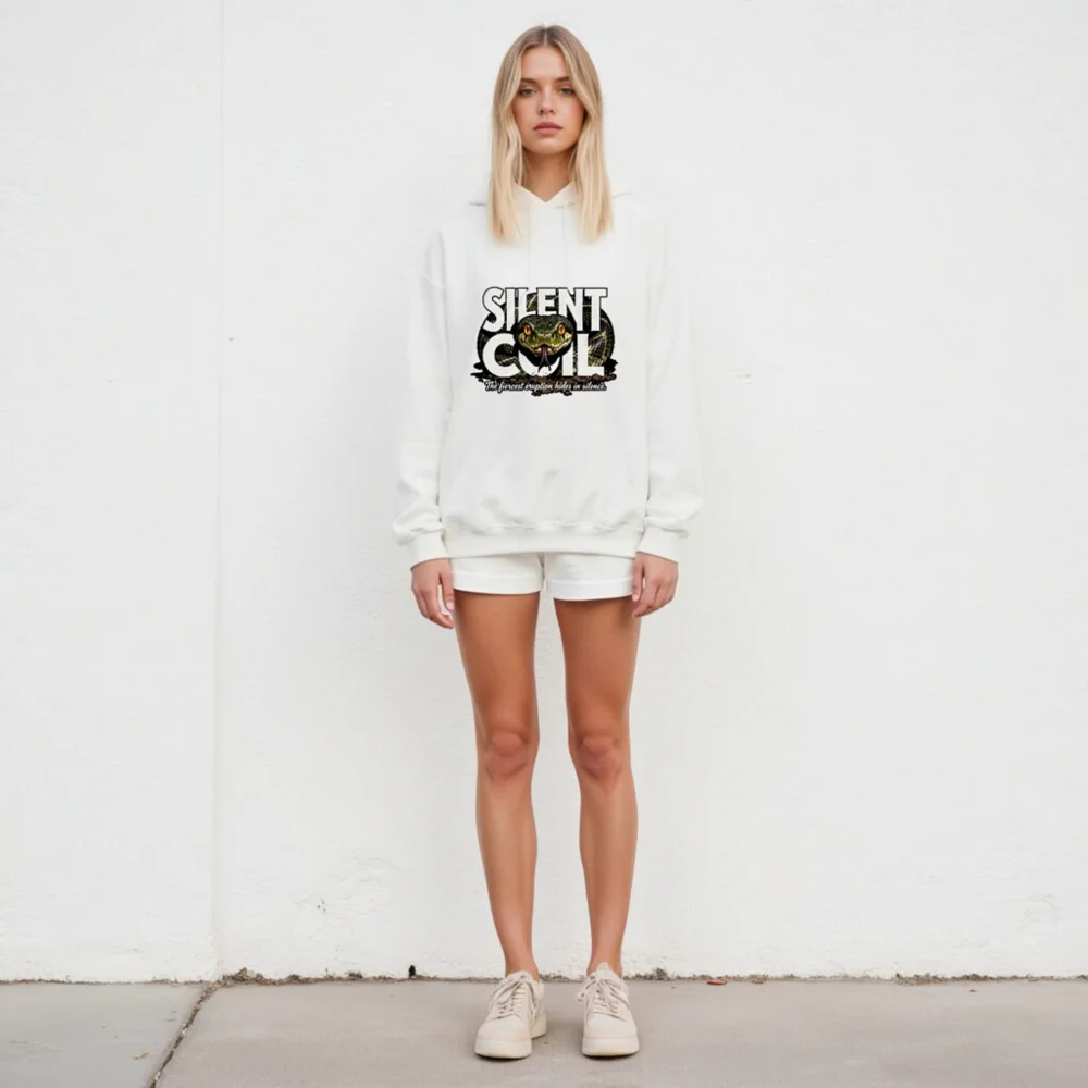 Silent Coil Unisex Crew Neck Sweatshirt – Snake Graphic Hoodie - Image 5