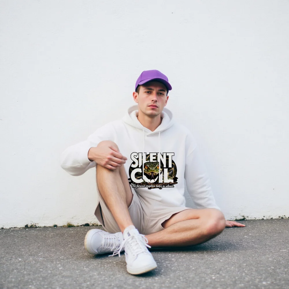 Silent Coil Unisex Crew Neck Sweatshirt – Snake Graphic Hoodie - Image 8