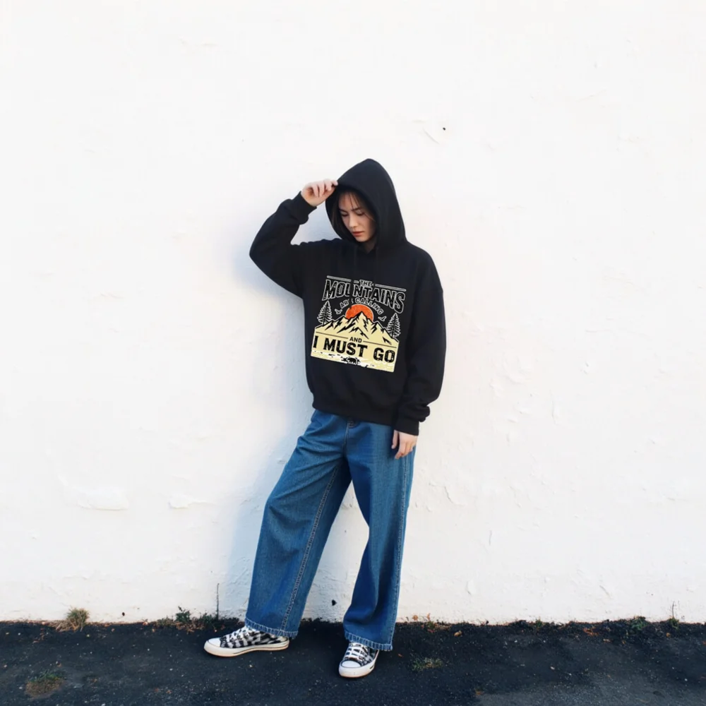 Mountains Are Calling Sweatshirt – Unisex Crewneck Graphic Pullover - Image 2