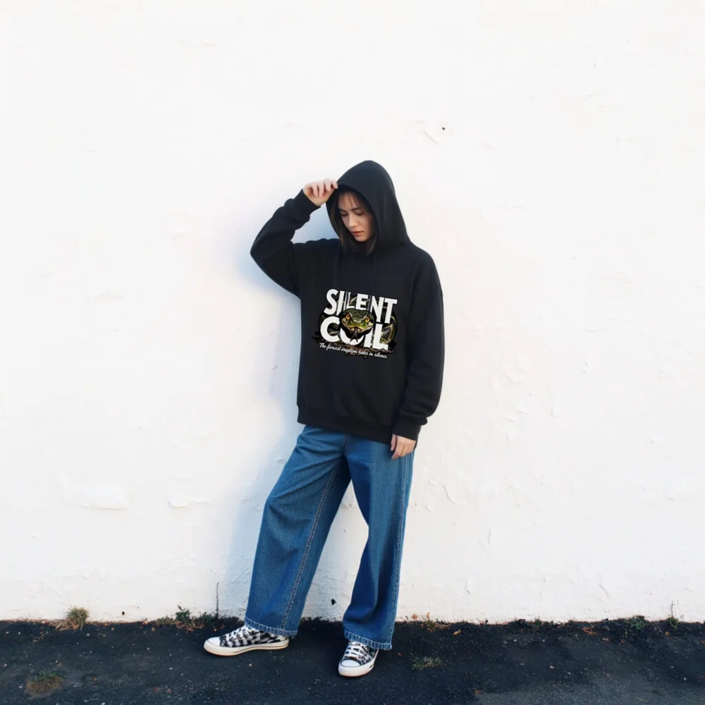 Silent Coil Unisex Sweatshirt – Snake Graphic Crewneck - Image 2
