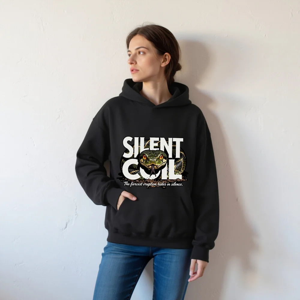 Silent Coil Unisex Sweatshirt – Snake Graphic Crewneck - Image 6