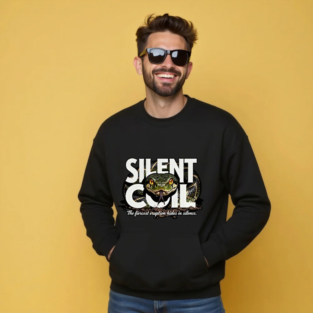 Silent Coil Unisex Sweatshirt – Snake Graphic Crewneck - Image 10