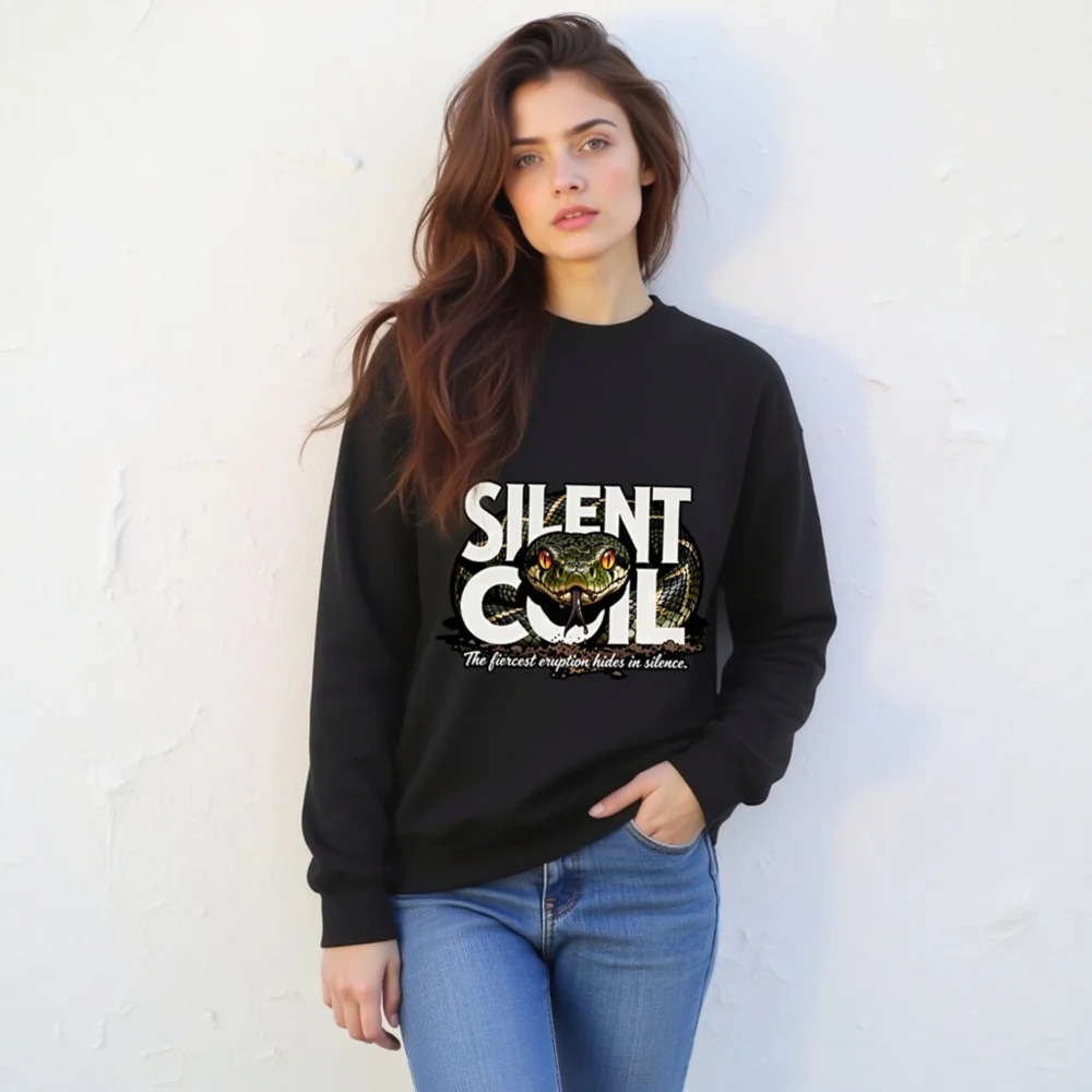 Silent Coil Unisex Sweatshirt – Snake Graphic Crewneck - Image 11