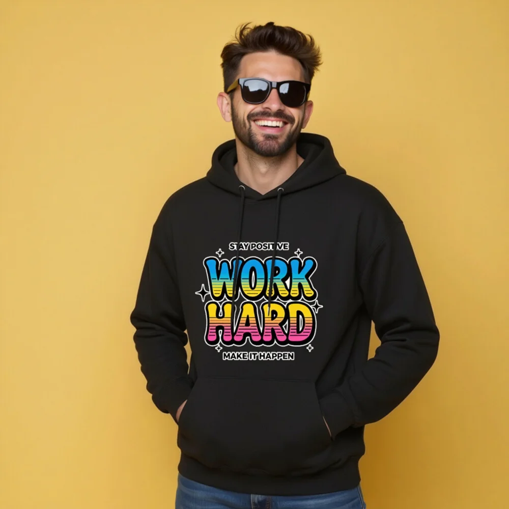 Work Hard Sweatshirt for Men and Women – Motivational Graphic Crewneck - Image 10