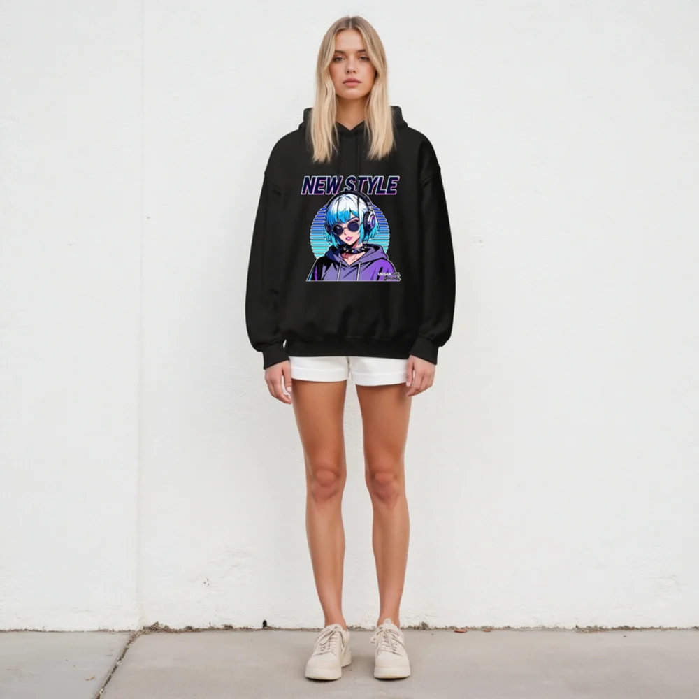 New Style Unisex Crew Neck Sweatshirt - Cyberpunk Anime Hoodie - Image 5