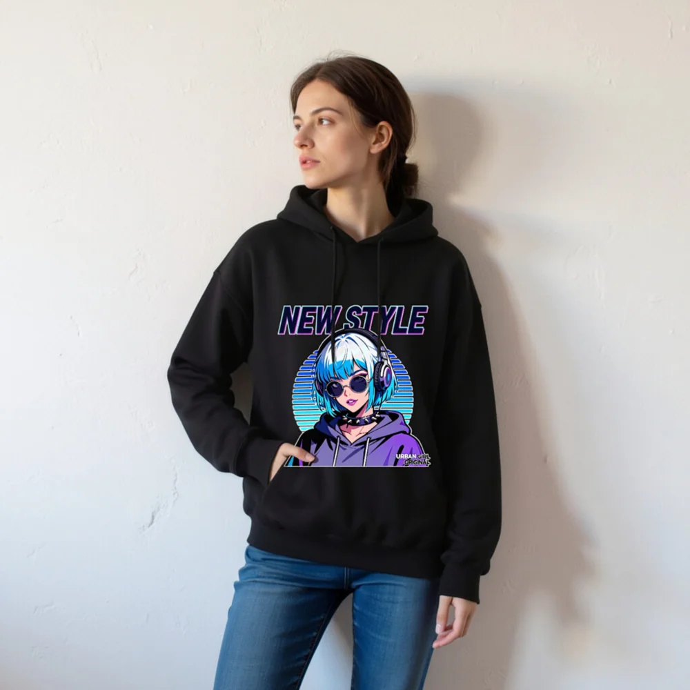 New Style Unisex Crew Neck Sweatshirt - Cyberpunk Anime Hoodie - Image 6