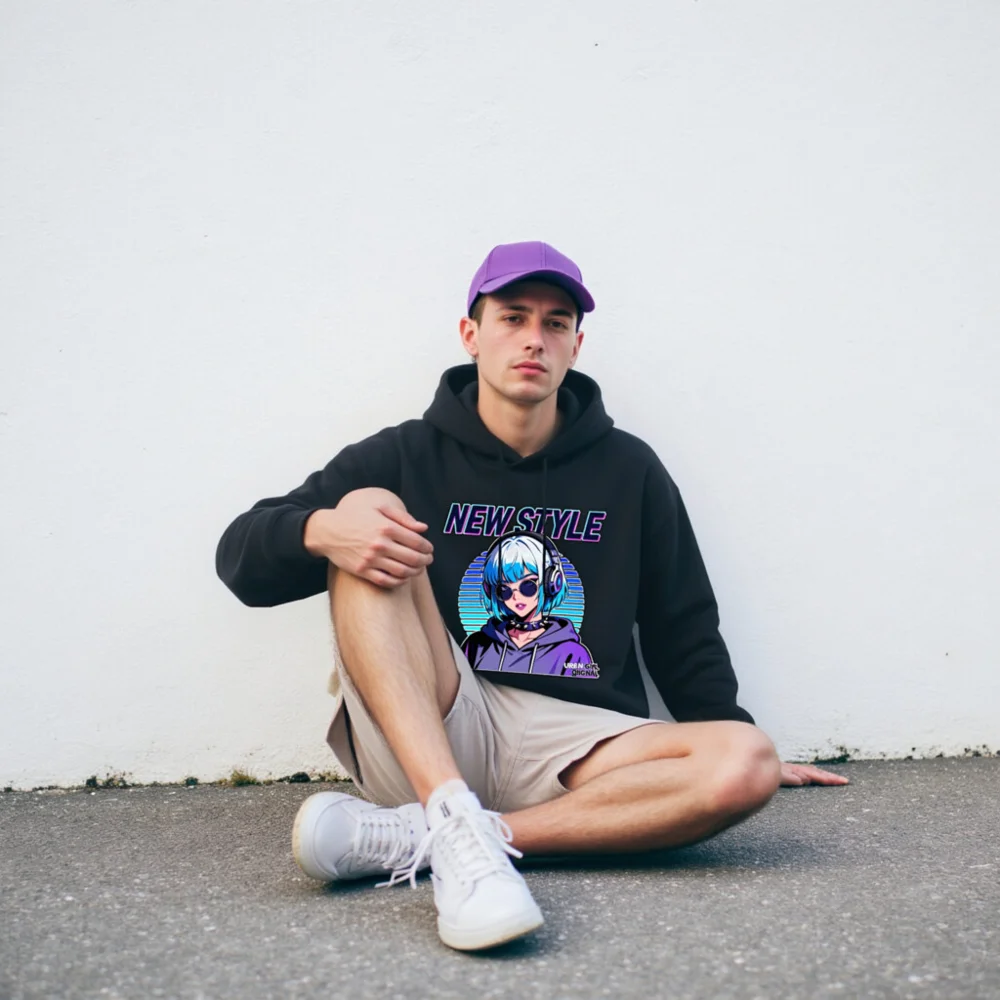 New Style Unisex Crew Neck Sweatshirt - Cyberpunk Anime Hoodie - Image 8