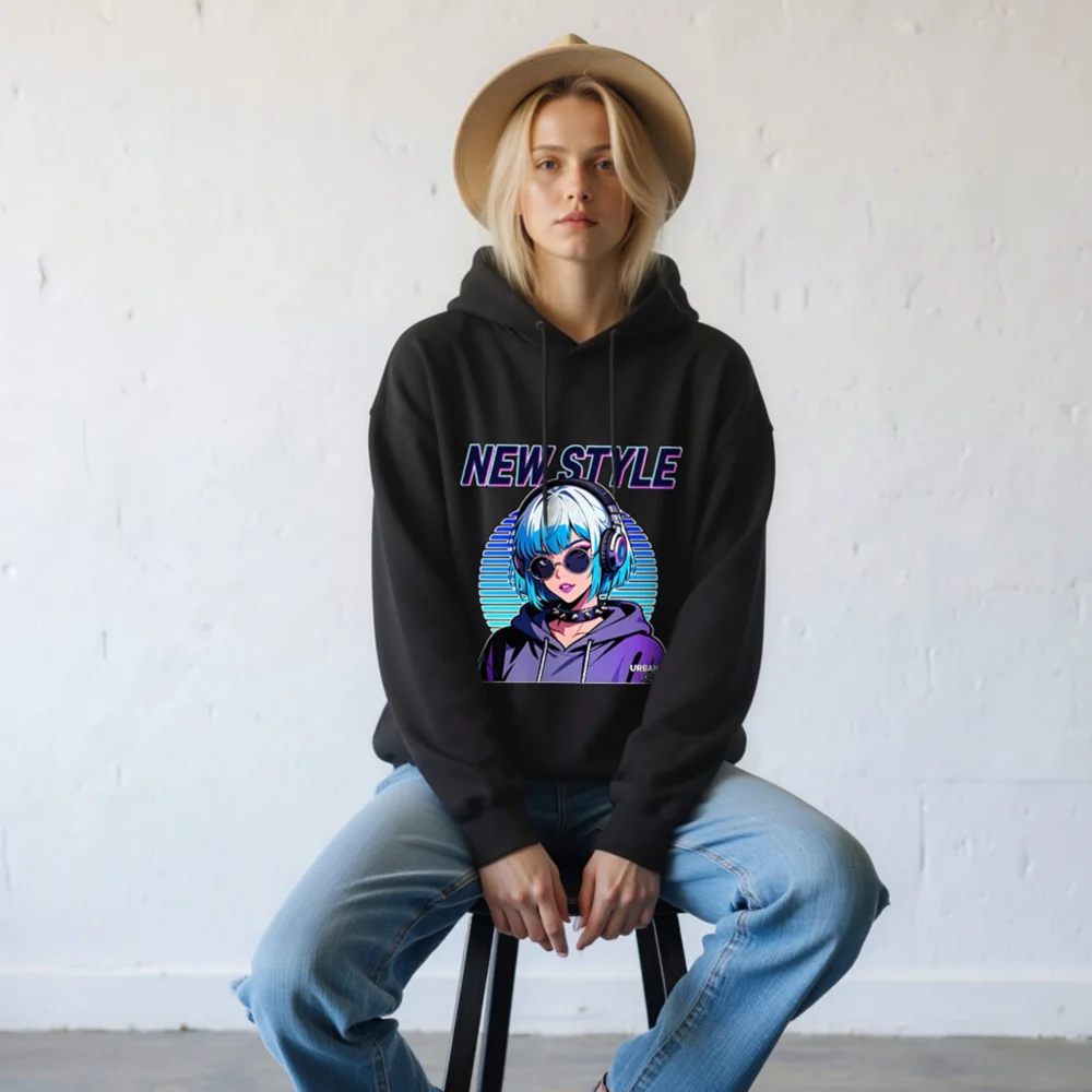 New Style Unisex Crew Neck Sweatshirt - Cyberpunk Anime Hoodie - Image 9