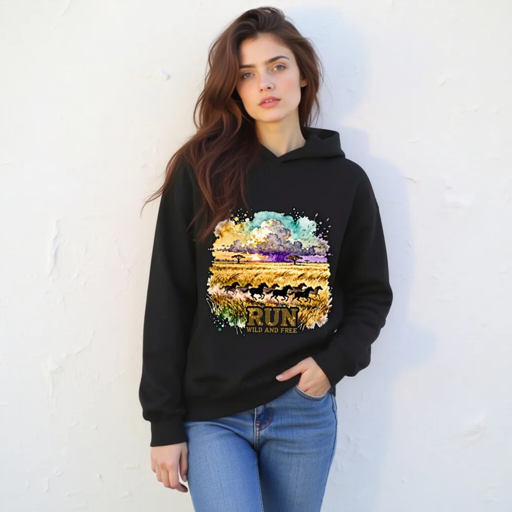 Run Wild and Free Sweatshirt – Unisex Crewneck Graphic Pullover - Image 11