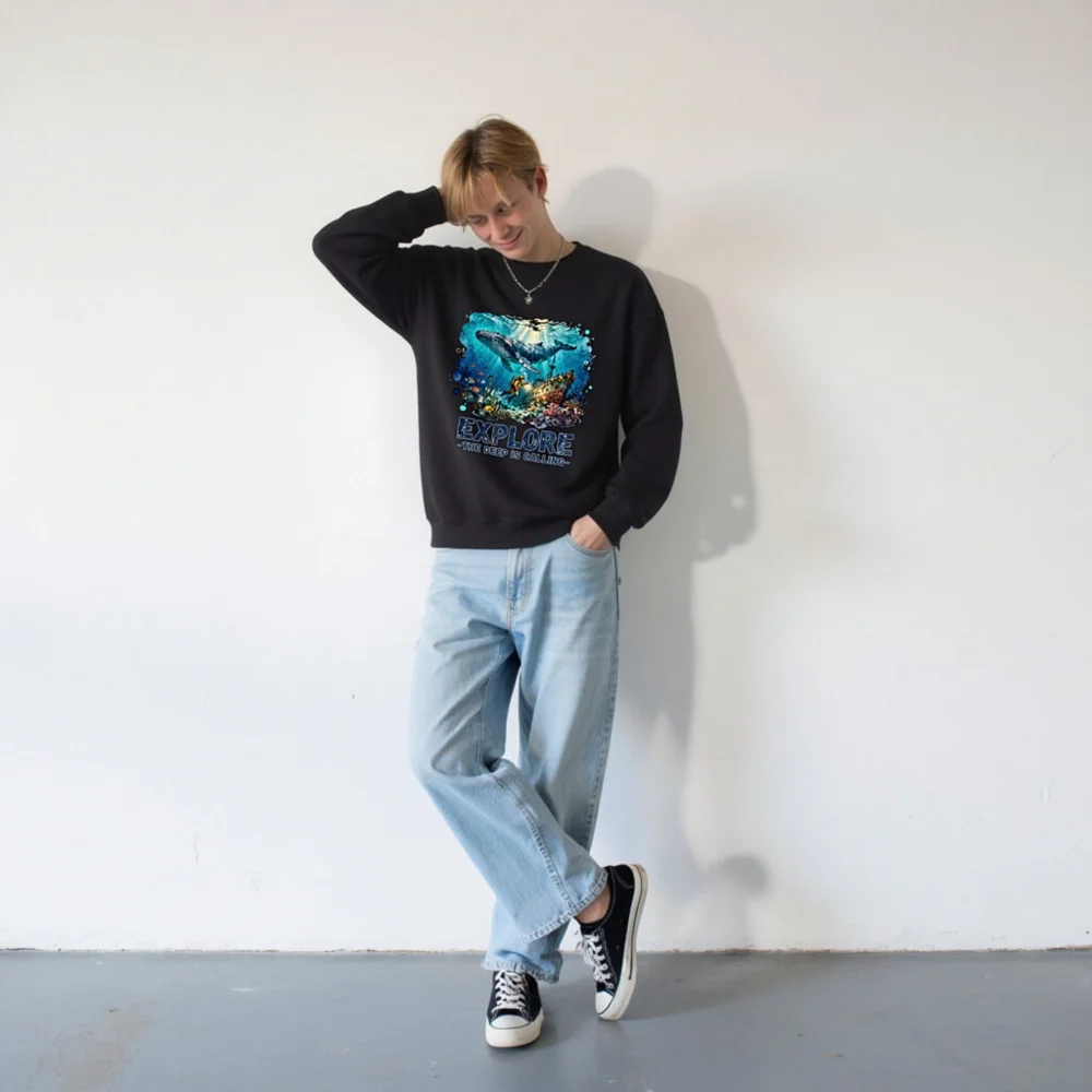 Explore the Deep is Calling Unisex Crewneck Sweatshirt - Image 7