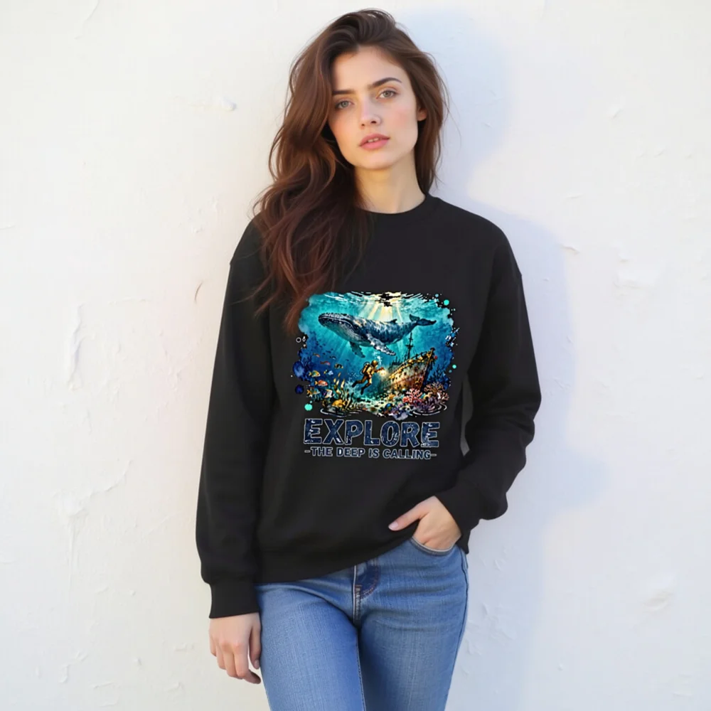 Explore the Deep is Calling Unisex Crewneck Sweatshirt - Image 11