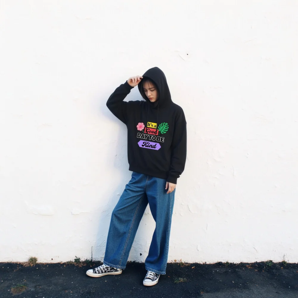 Unisex Crew Neck Sweatshirt - 'It's a Good Day to Be Kind' Graphic Pullover - Image 2