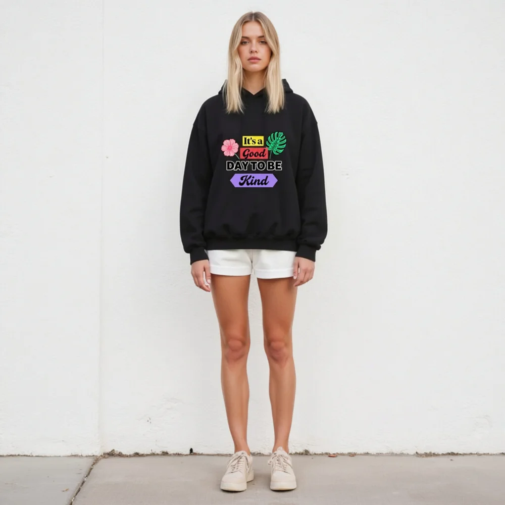 Unisex Crew Neck Sweatshirt - 'It's a Good Day to Be Kind' Graphic Pullover - Image 5