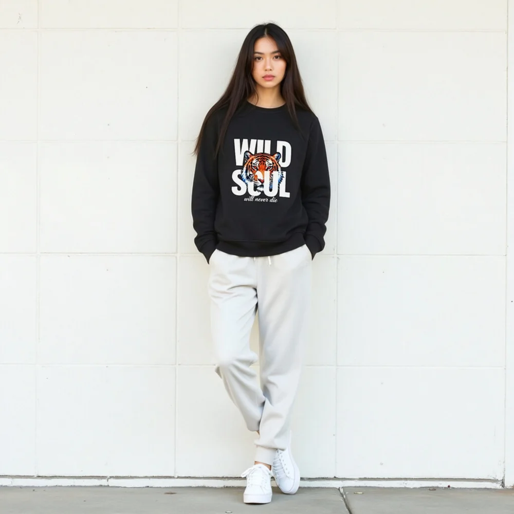 Wild Soul Tiger Print Unisex Organic Cotton Sweatshirt - Image 9