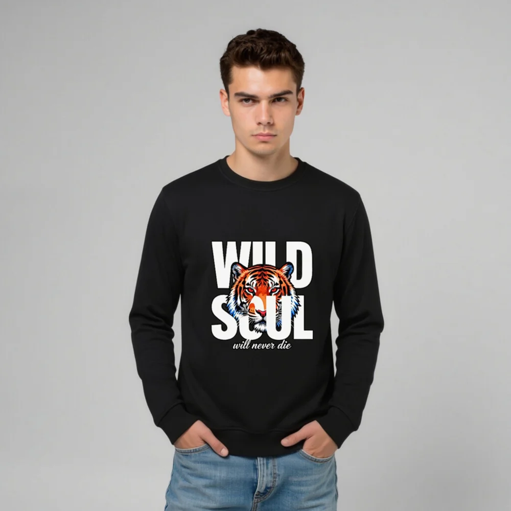 Wild Soul Tiger Print Unisex Organic Cotton Sweatshirt - Image 10