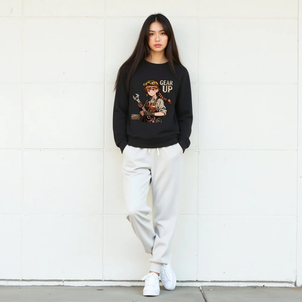 Steampunk Gear Up Unisex Organic Cotton Sweatshirt - Image 9