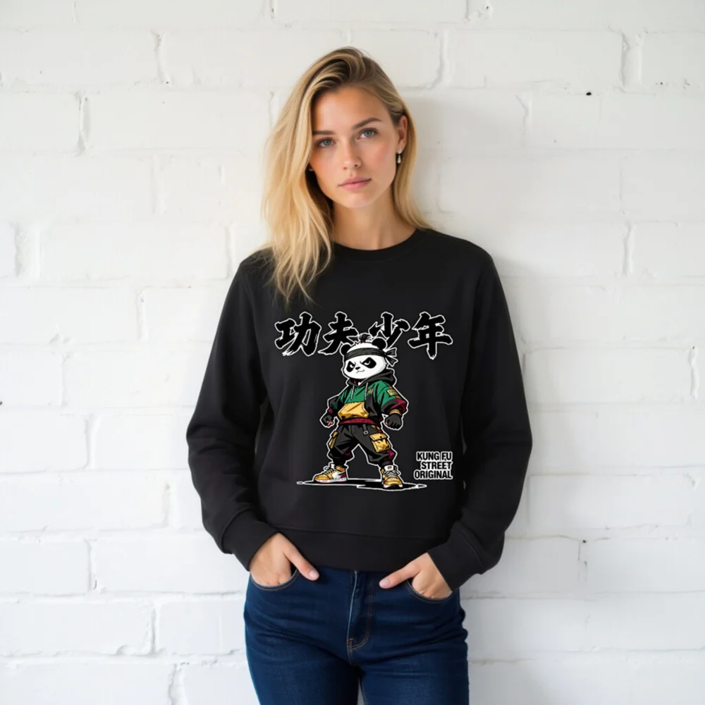 Kung Fu Panda Streetwear Sweatshirt – Unisex Organic Cotton Hoodie - Image 2