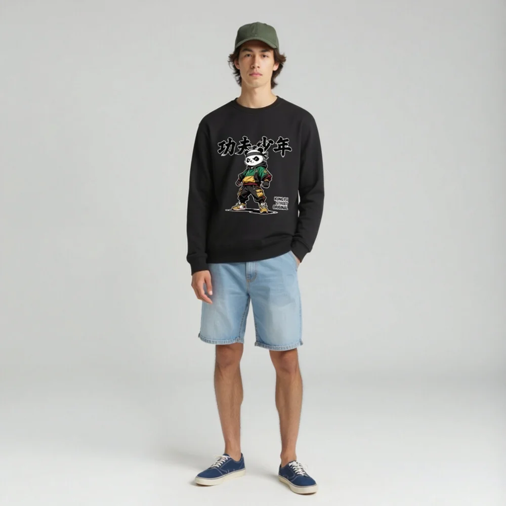 Kung Fu Panda Streetwear Sweatshirt – Unisex Organic Cotton Hoodie - Image 3