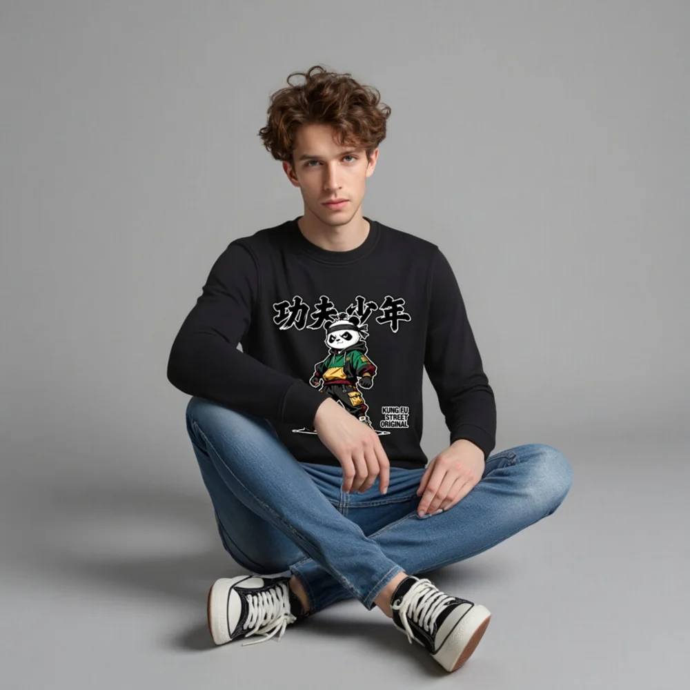 Kung Fu Panda Streetwear Sweatshirt – Unisex Organic Cotton Hoodie - Image 4