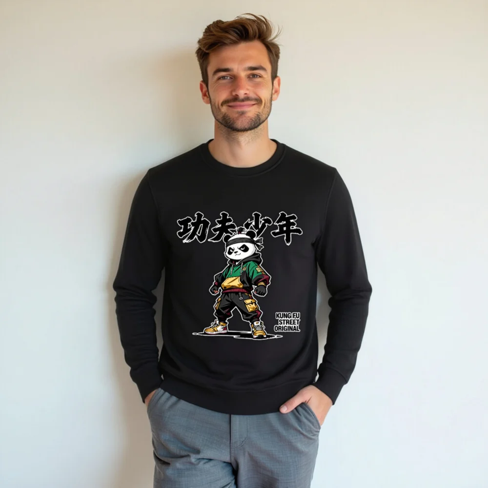 Kung Fu Panda Streetwear Sweatshirt – Unisex Organic Cotton Hoodie - Image 7