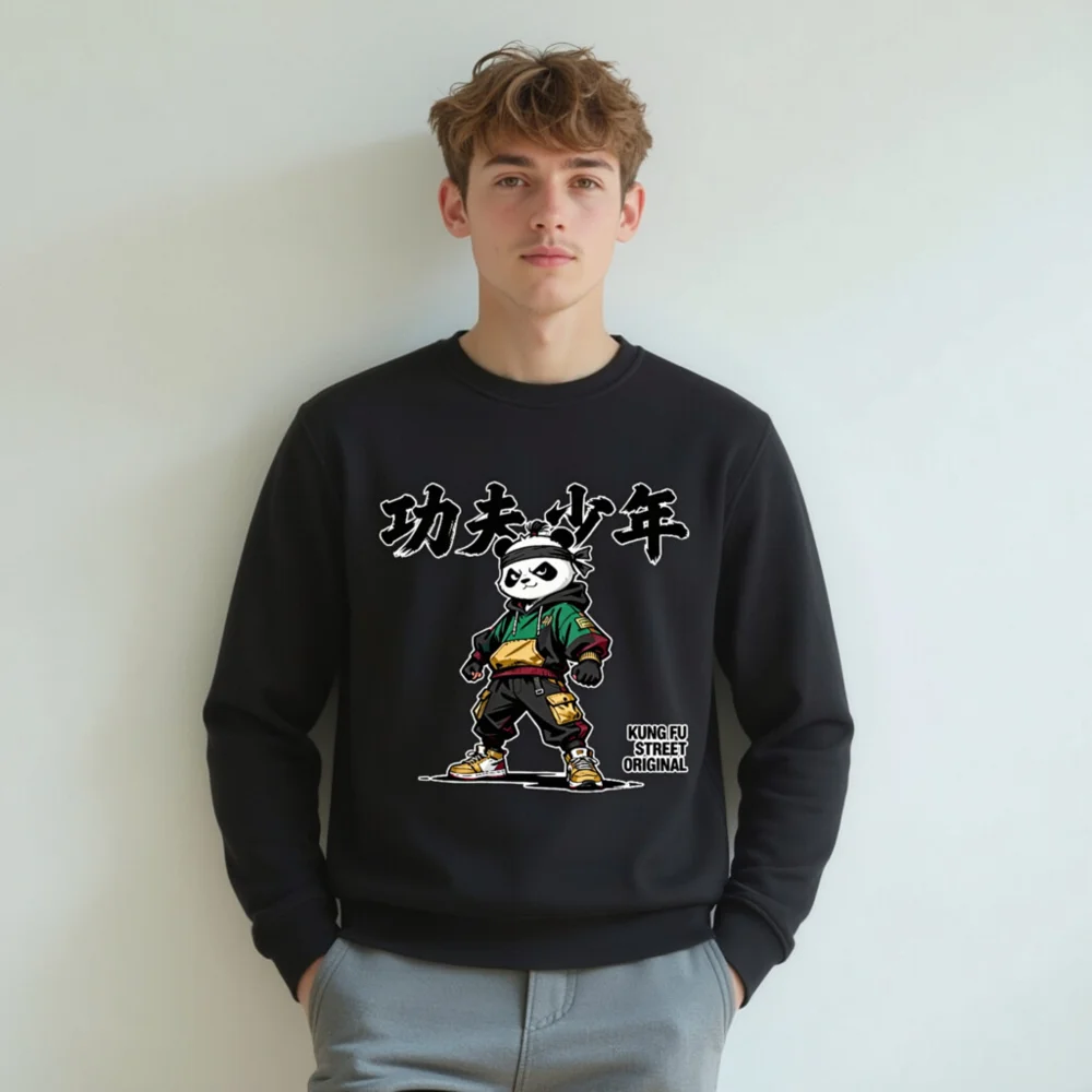 Kung Fu Panda Streetwear Sweatshirt – Unisex Organic Cotton Hoodie - Image 8