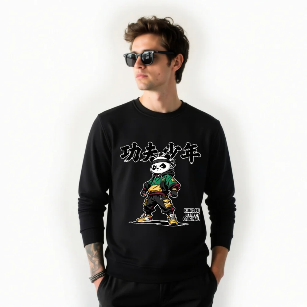Kung Fu Panda Streetwear Sweatshirt – Unisex Organic Cotton Hoodie - Image 11
