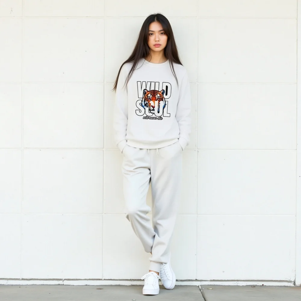 Wild Soul Tiger Print Unisex Organic Cotton Sweatshirt - Image 9