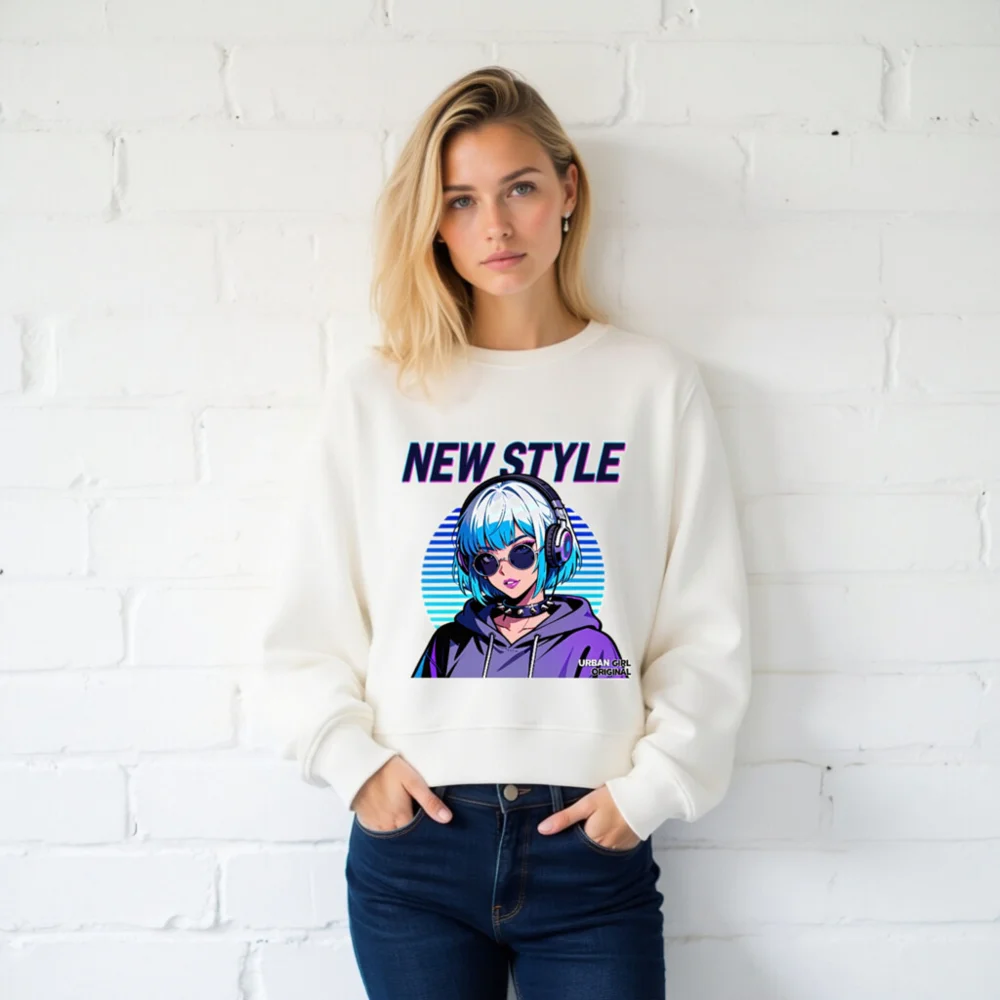 New Style Unisex Organic Cotton Sweatshirt - Urban Girl Original - Image 2