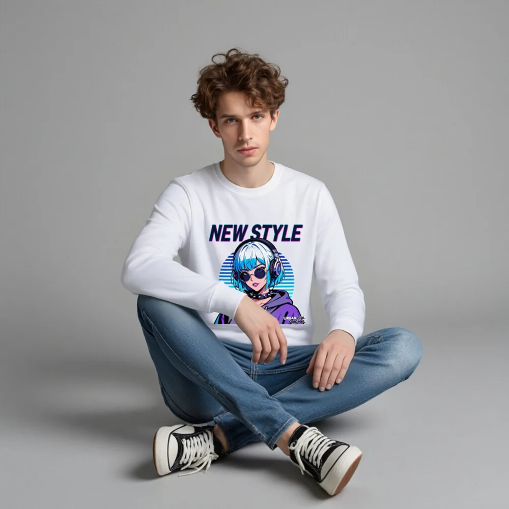 New Style Unisex Organic Cotton Sweatshirt - Urban Girl Original - Image 4