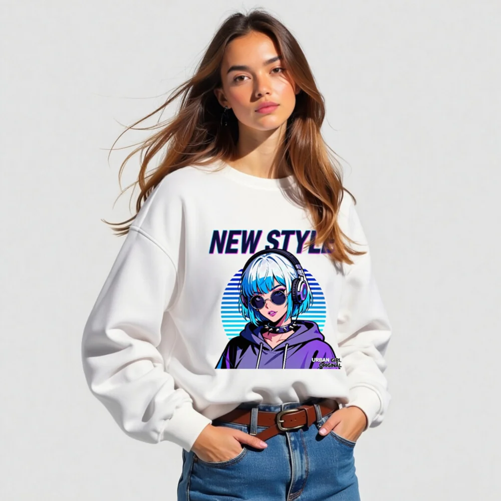 New Style Unisex Organic Cotton Sweatshirt - Urban Girl Original - Image 5