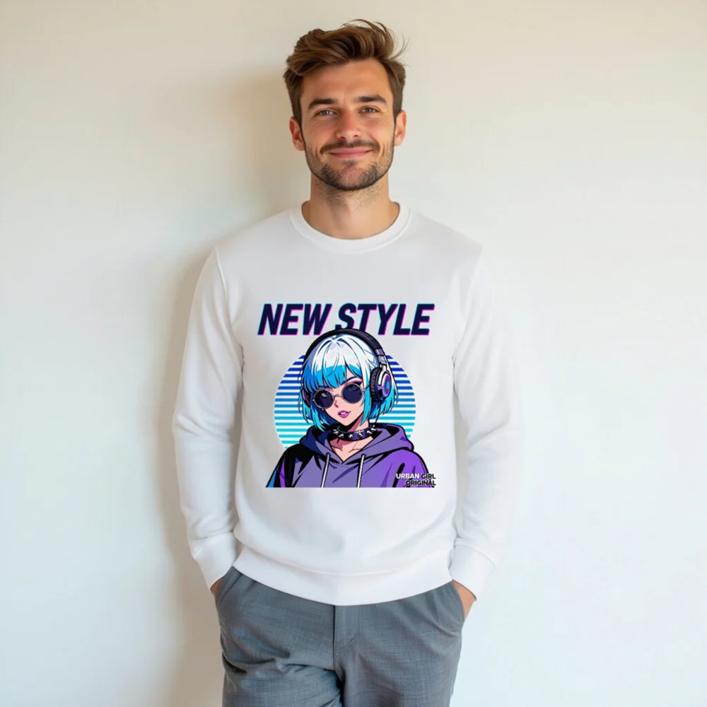 New Style Unisex Organic Cotton Sweatshirt - Urban Girl Original - Image 7