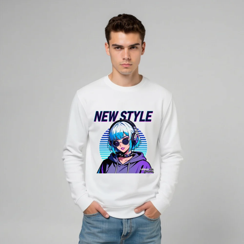 New Style Unisex Organic Cotton Sweatshirt - Urban Girl Original - Image 10