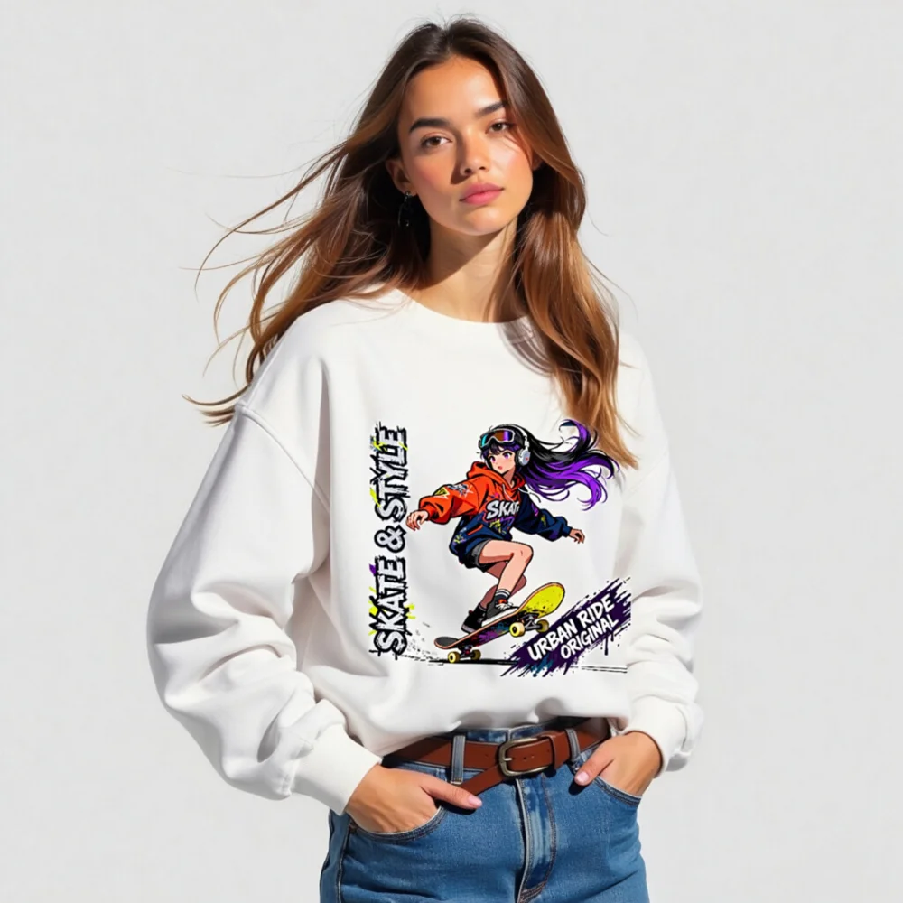 Skate & Style Unisex Organic Cotton Sweatshirt - Urban Ride Original - Image 5